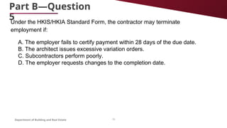 Construction Contract Law and Administration Week 11 tutorial | PPTX