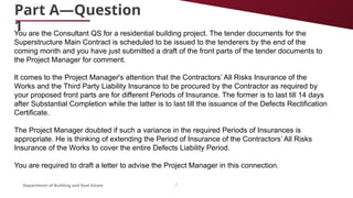 Construction Contract Law and Administration Week 11 tutorial | PPTX