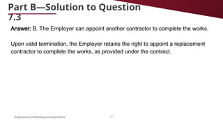 Construction Contract Law and Administration Week 11 tutorial | PPTX