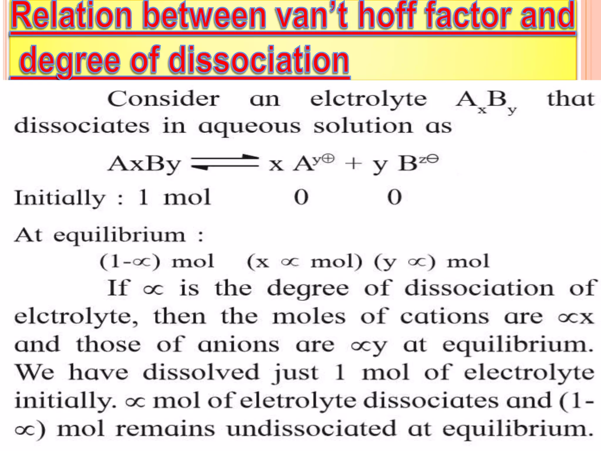 Soluton and colligative properties