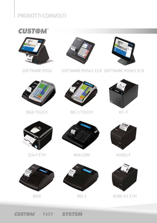 KUBE II-F ETH
KUBEx-F
K3 - F
Q3x-F ETH
BIGII TOUCH
BIGII
MAX.COM
BIG 3 TOUCH
SOFTWARE POSA E ECRSOFTWARE POSA SOFTWARE POSA E ECR
BIG 3
PRODOTTI COINVOLTI
 