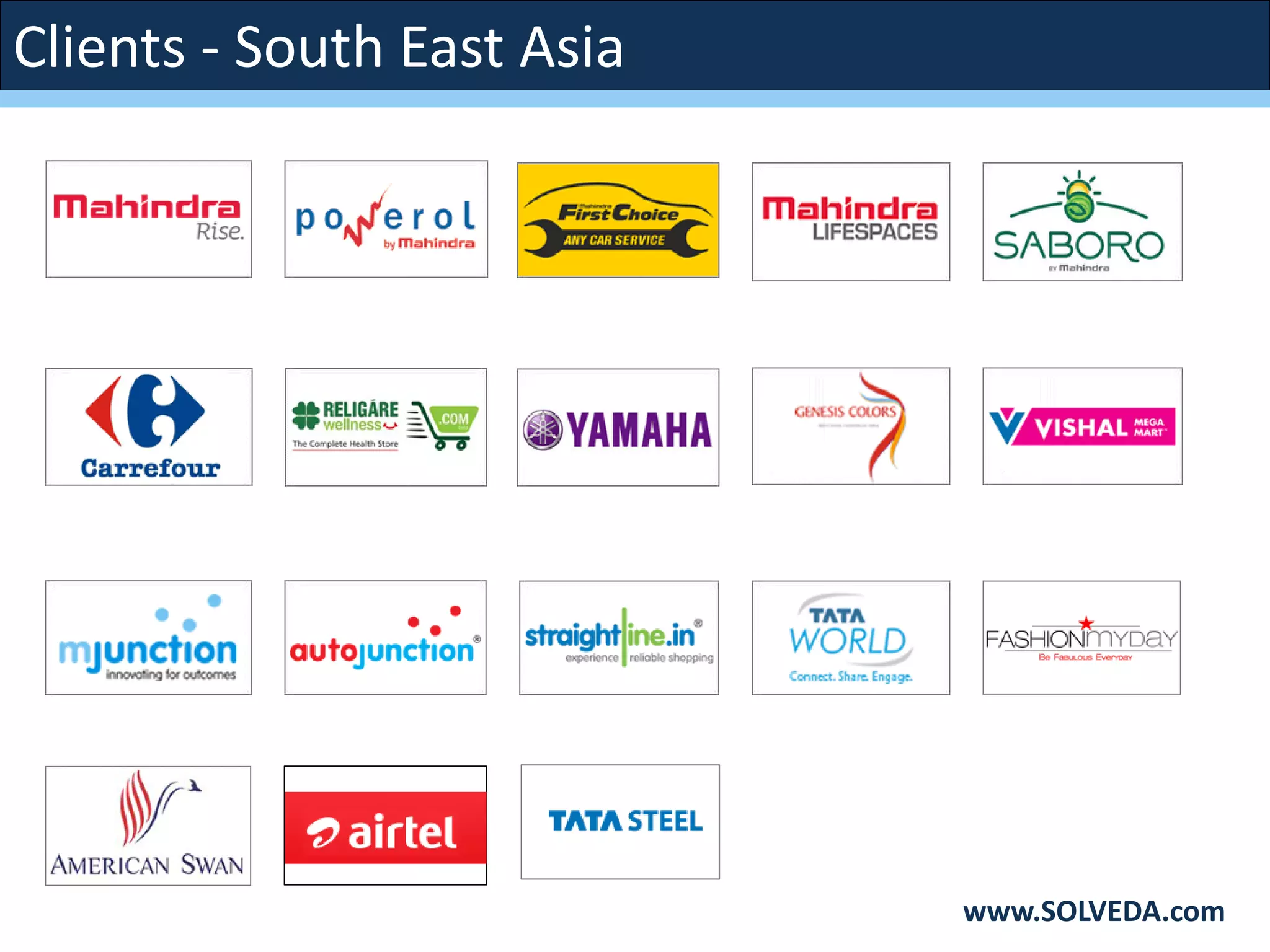 Clients - South East Asia
www.SOLVEDA.com
 