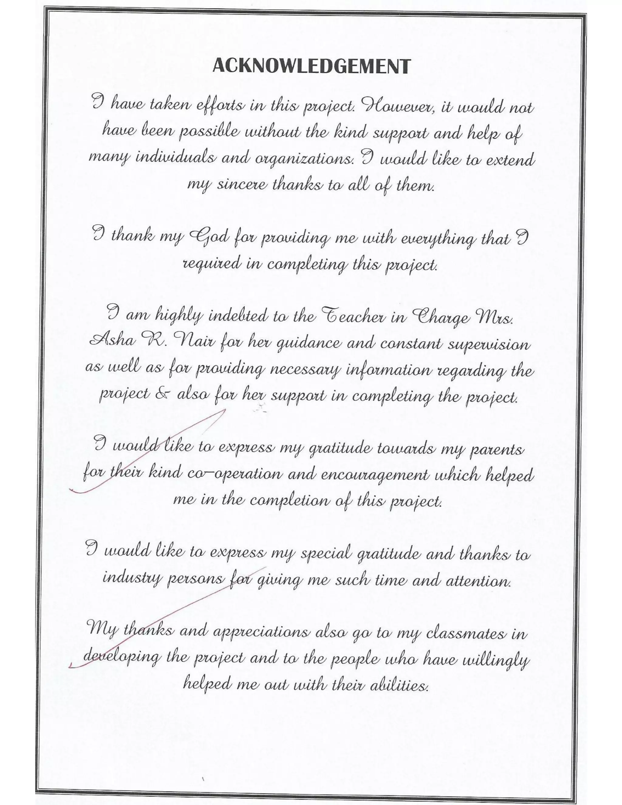 Solved Comprehensive Project Cbse Class 12 Accountancy Project