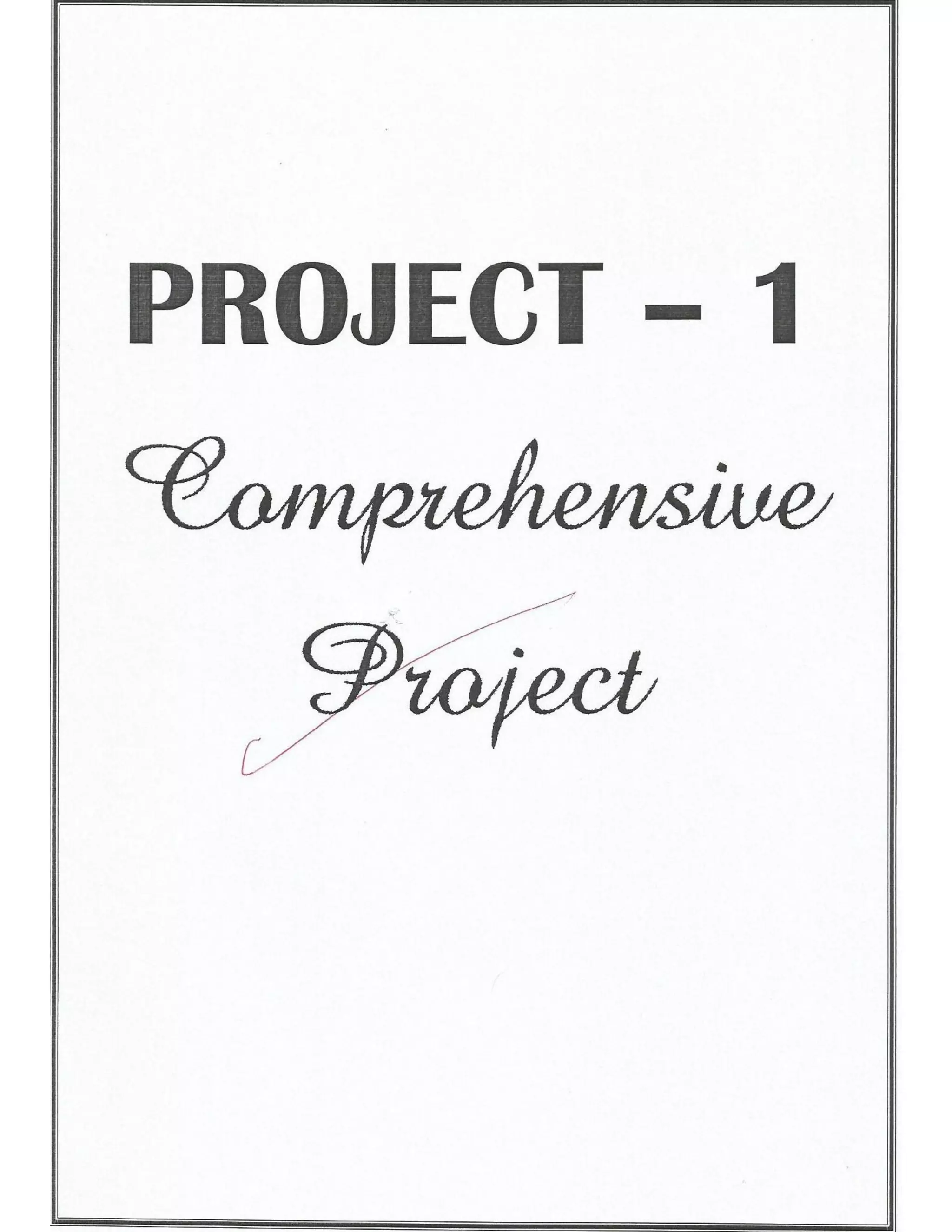 Solved Comprehensive Project Cbse Class 12 Accountancy Project