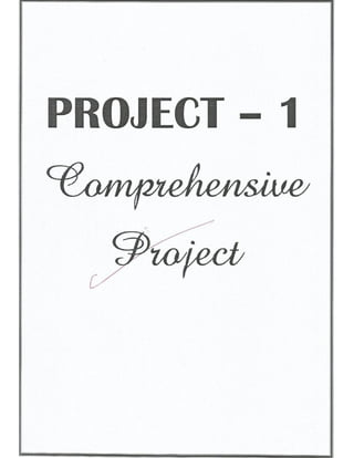 Solved Comprehensive Project Cbse Class 12 Accountancy Project