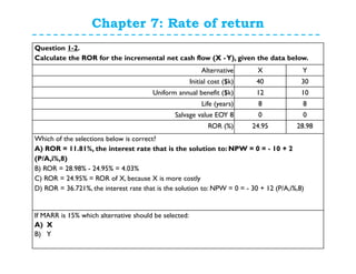 Engineering Economics: Solved exam problems [ch1-ch4] | PDF