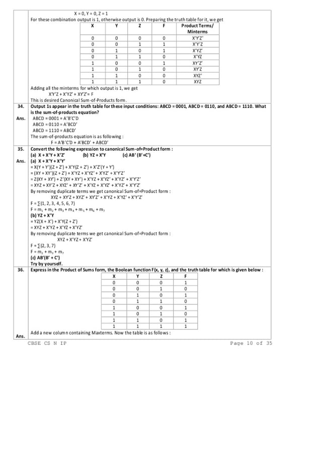 Solved exercise boolean-algebra | PDF