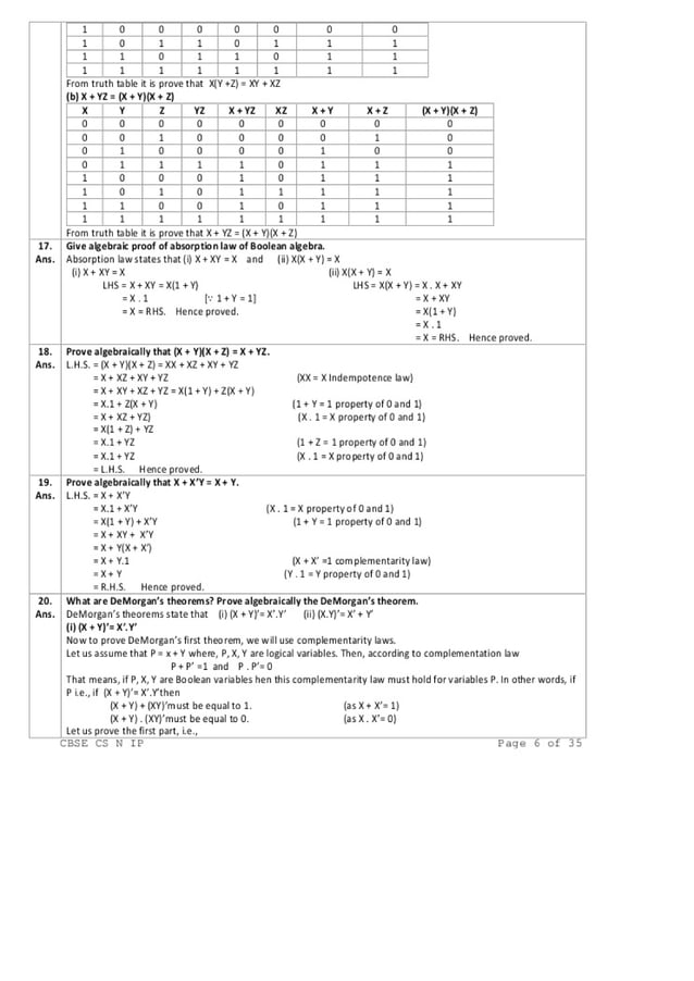Solved exercise boolean-algebra | PDF