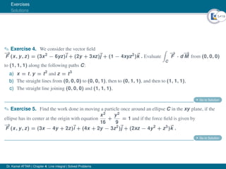 Solved Exercises Line Integral