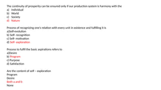 UHV IMPORTANT QUESTIONS AND SOLUTIONS ye | PPTX