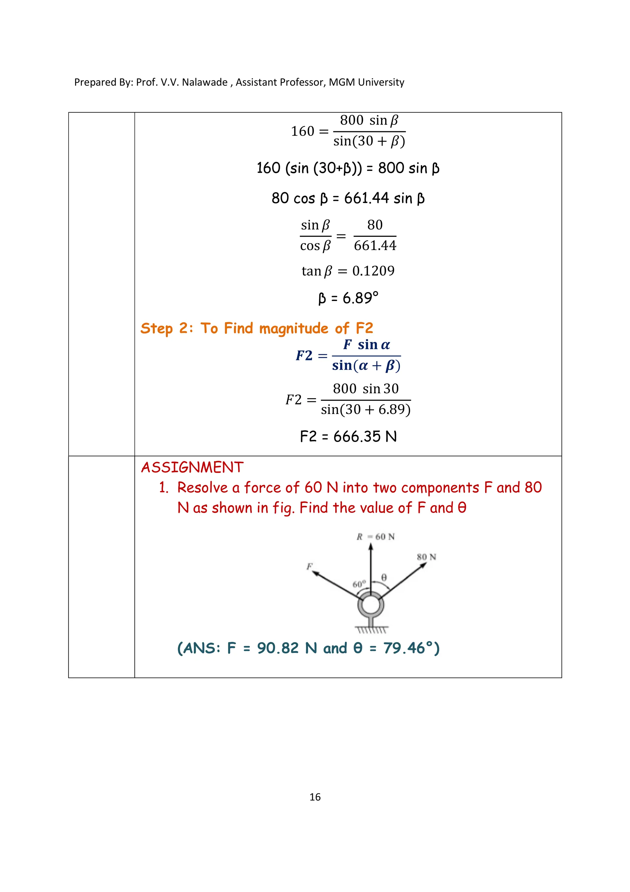 Unit 1. force system, solved problems on force system.pdf