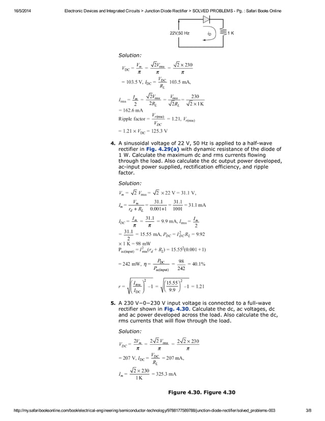 Solved problems on rectifiers PDF