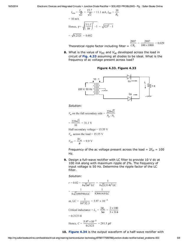 Solved problems on rectifiers PDF
