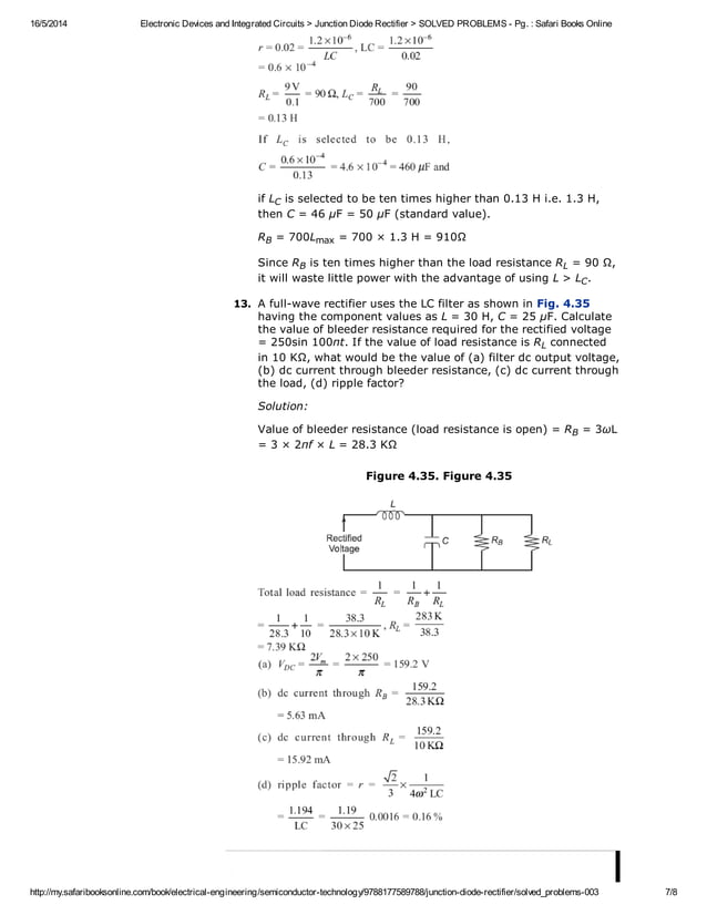 Solved problems on rectifiers
