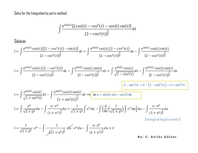 Integration method by parts