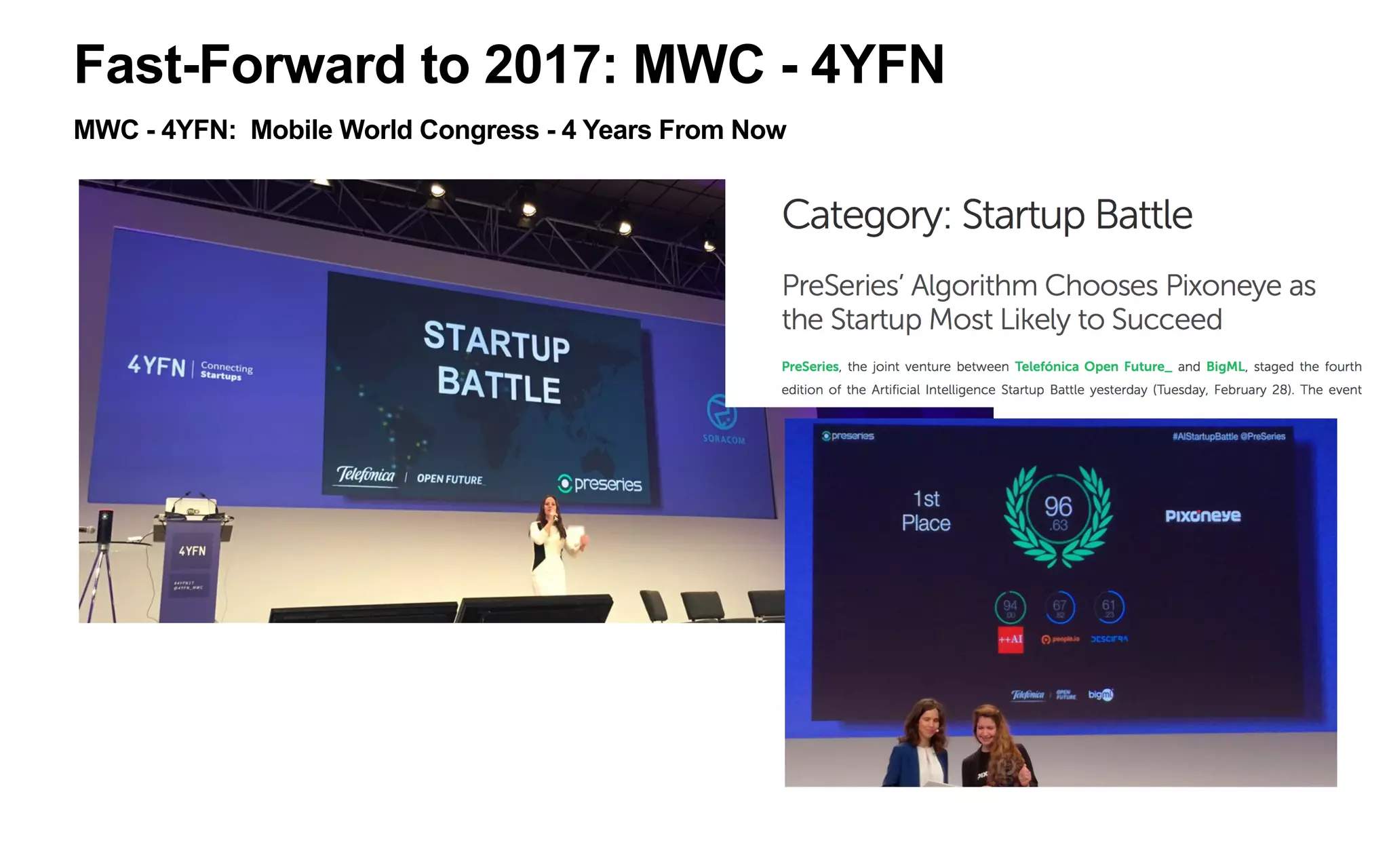 Where to go next
http://www.pcmag.com/article/353293/7-tips-for-machine-learning-success
A few tips for machine learning success
• Focus on Features (vs Algorithms)
• Same with Data (vs Algorithms): right data, clean data
• Faster trial & error, rapid prototyping (vs Algorithms)
• Use tools & ML platforms, cloud is friendly (Algorithms
aren’t)
• See next 5 min - DIY machine learning sales hack (and
forget Algorithms)
 