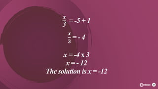 Solve linear equations in one unknown | PPTX