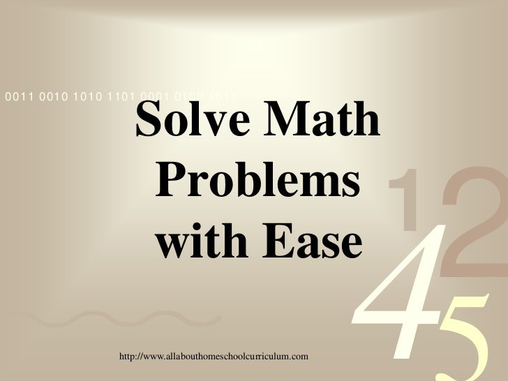 How to solve math word problems