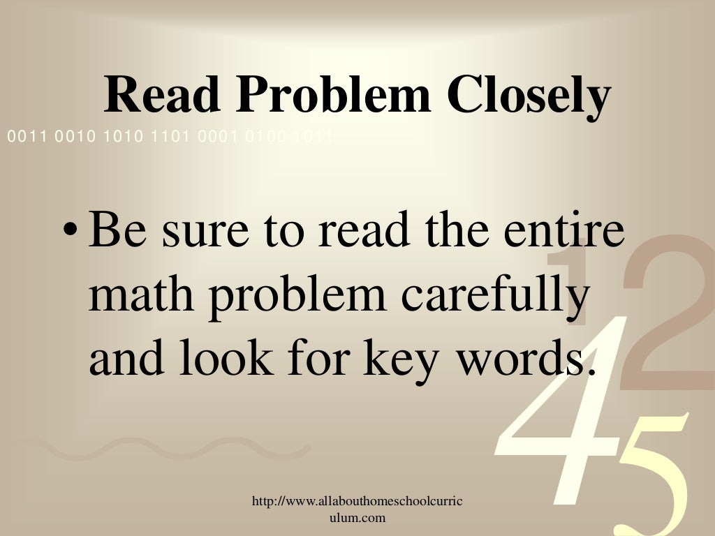 Solve math word problems