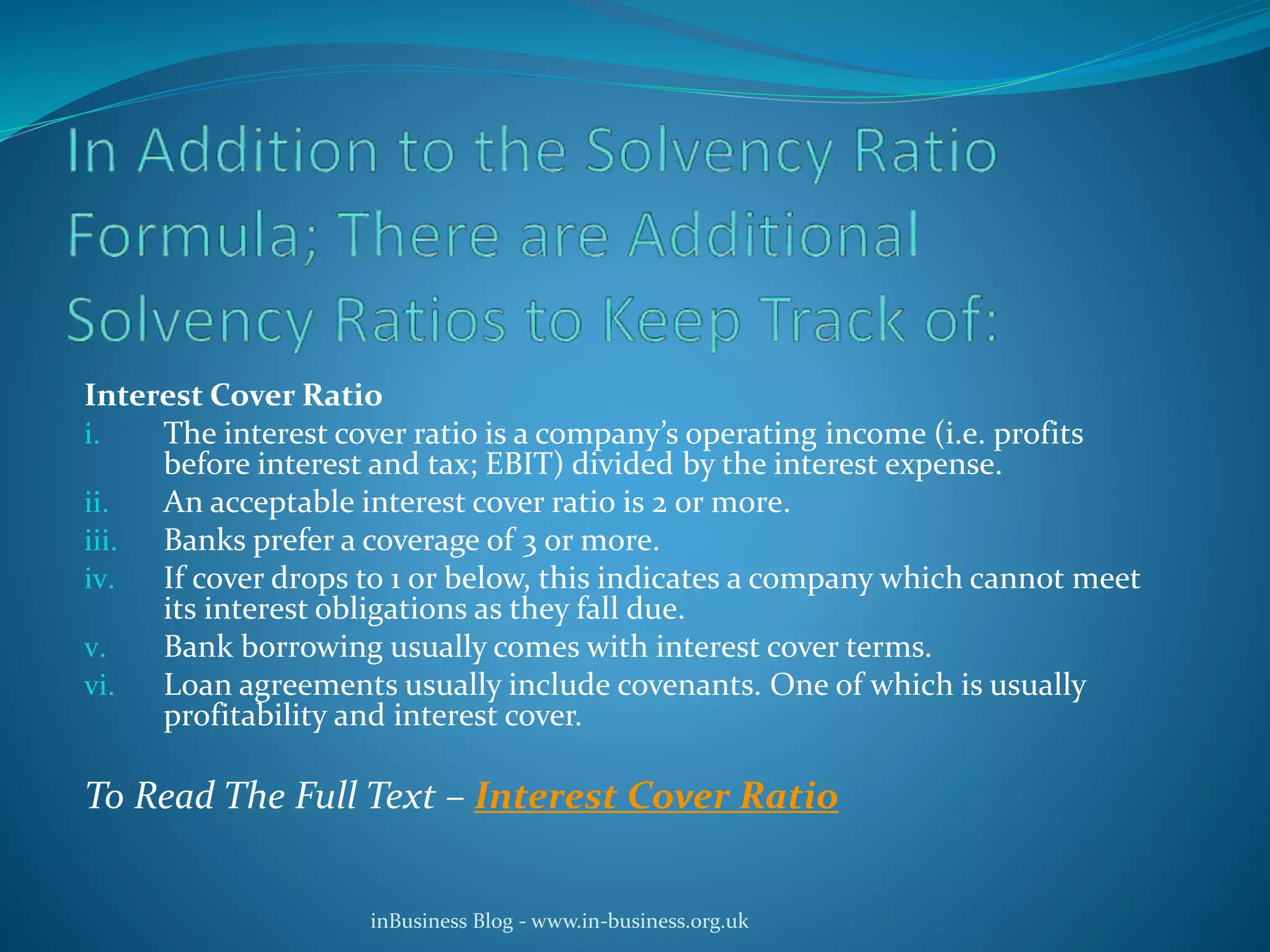 Solvency ratio formula | PPTX