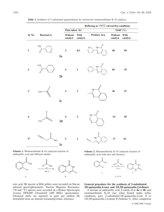 Solvent free synthesis of quinazolin 4(3 h)-ones derivatives | PDF