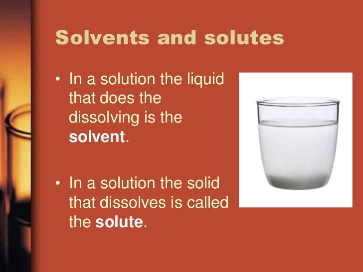 Solvents solutions