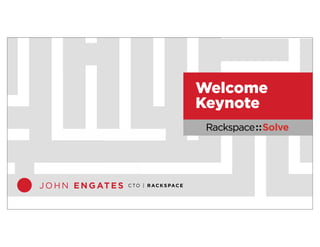 JOHN ENGAT ES
Welcome
Keynote
CTO | RACKSPACE
 