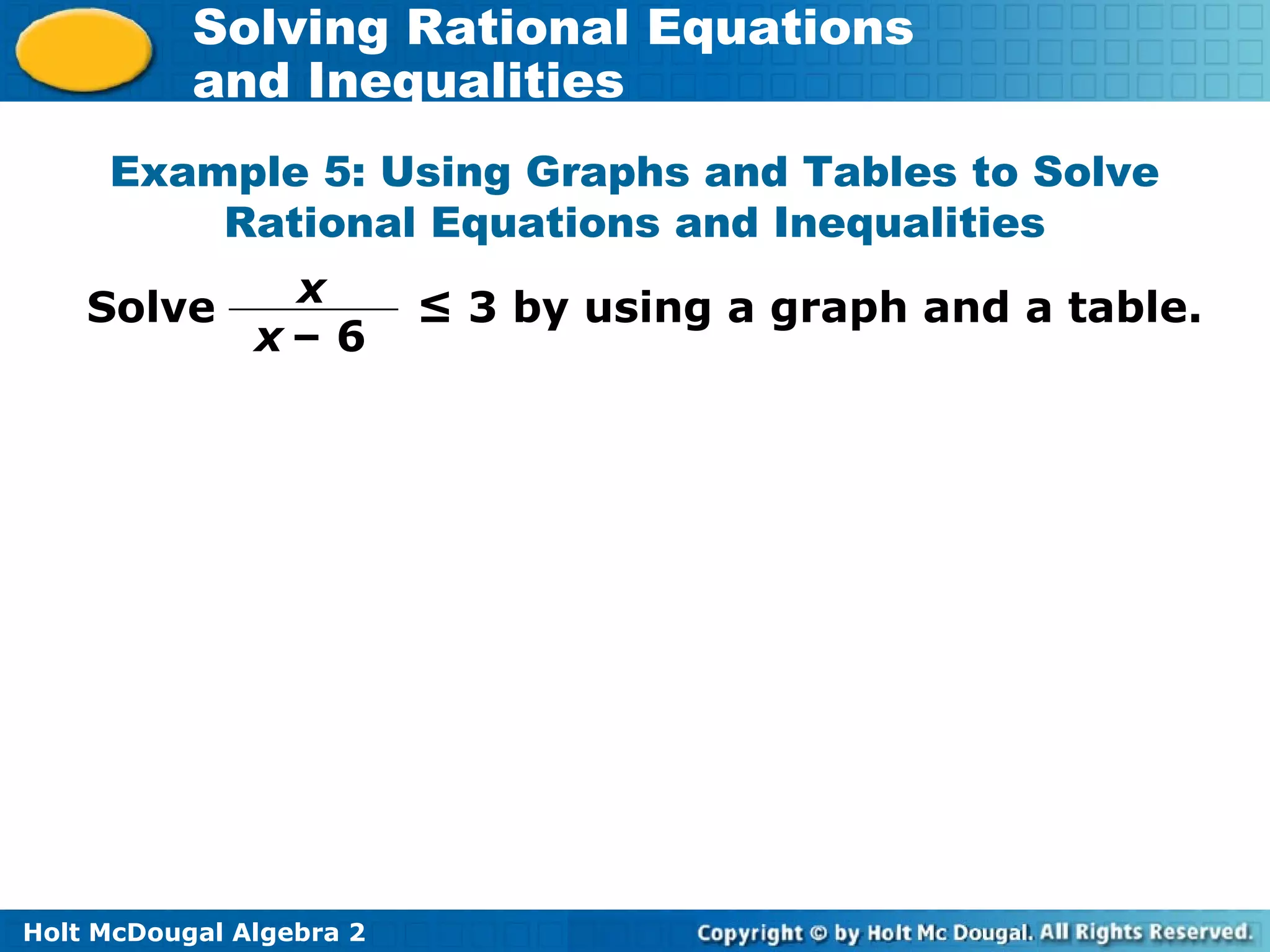 Rational Equations and Inequalities | PPT