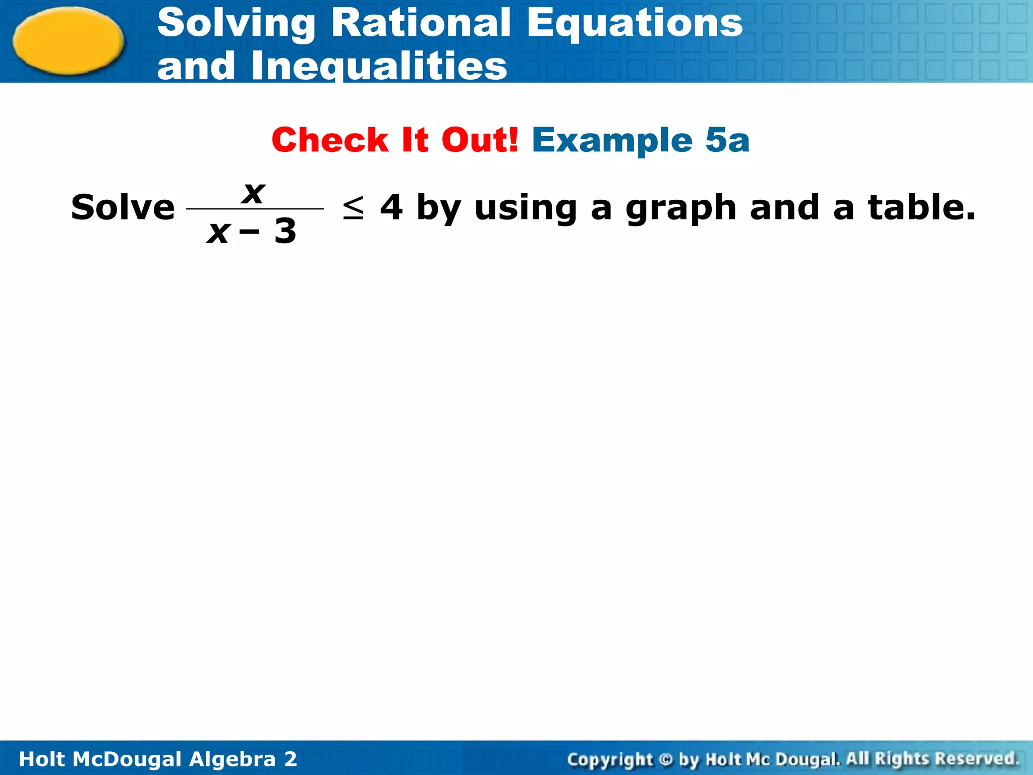 Rational Equations and Inequalities | PPT
