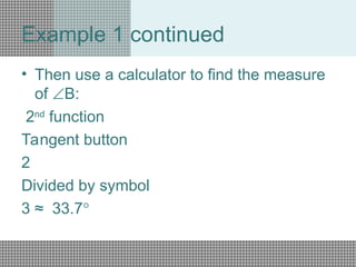 Solve Right Triangles PowerPoint 2.ppt and problem solving | PPT