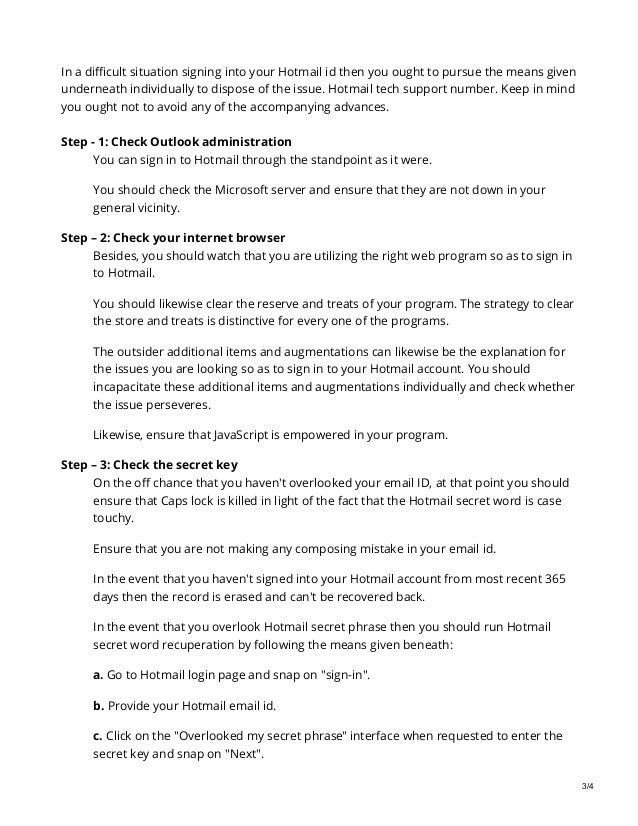 Solve Troubleshooting Problems Signing Into Hotmail