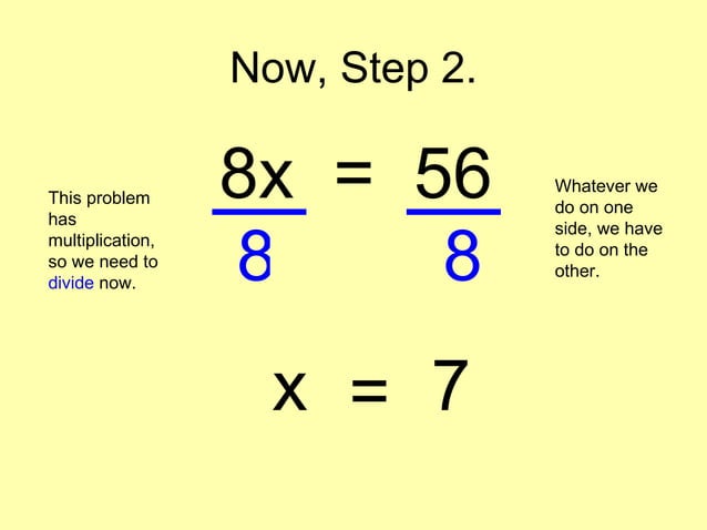 Solving 2 step variable equations | PPT
