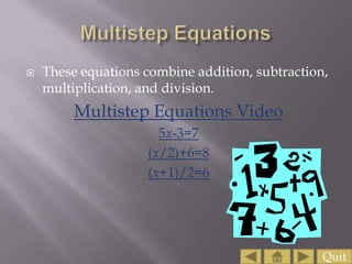 Solving Algebraic Equations
