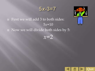 Solving Algebraic Equations