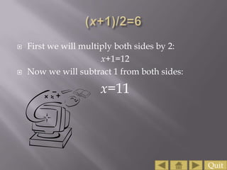 Solving Algebraic Equations