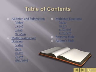Solving Algebraic Equations