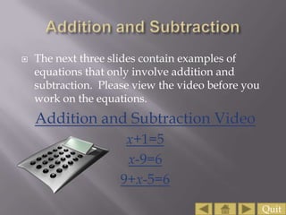 Solving Algebraic Equations