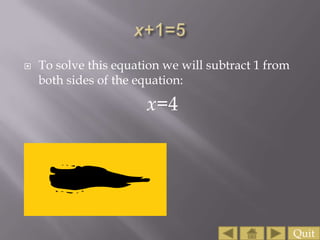 Solving Algebraic Equations
