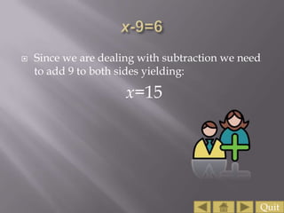 Solving Algebraic Equations