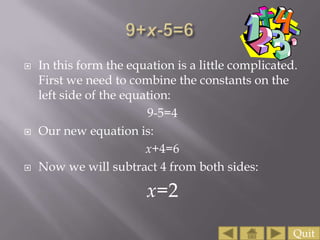 Solving Algebraic Equations