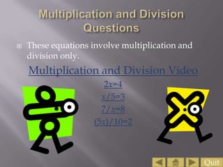 Solving Algebraic Equations