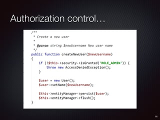 Authorization control…
16
 