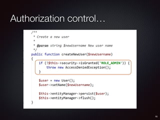 Authorization control…
16
 