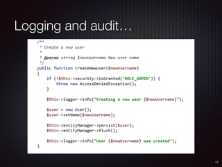 Logging and audit…
17
 