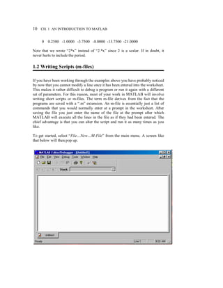 Solving dynamics problems with matlab | PDF