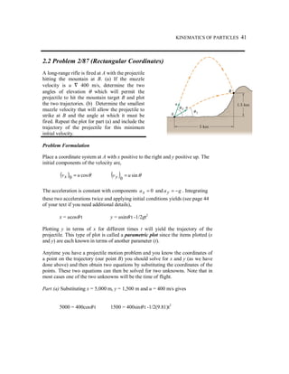 Solving dynamics problems with matlab | PDF