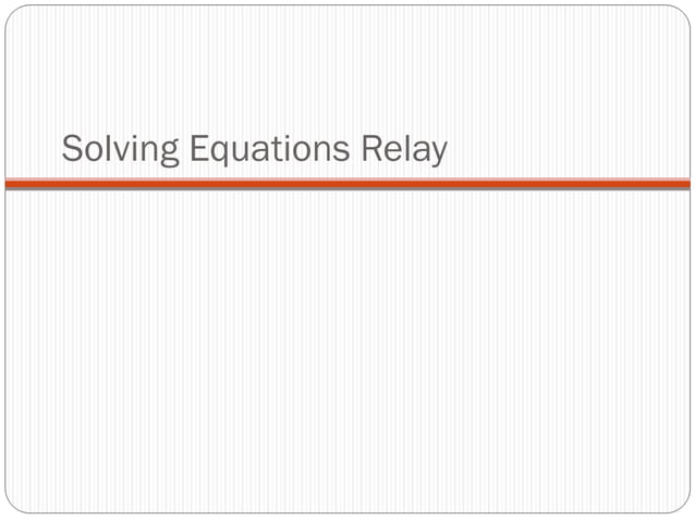 Solving equations | PPT