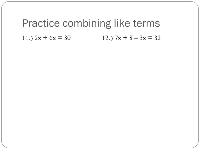 Solving equations | PPT