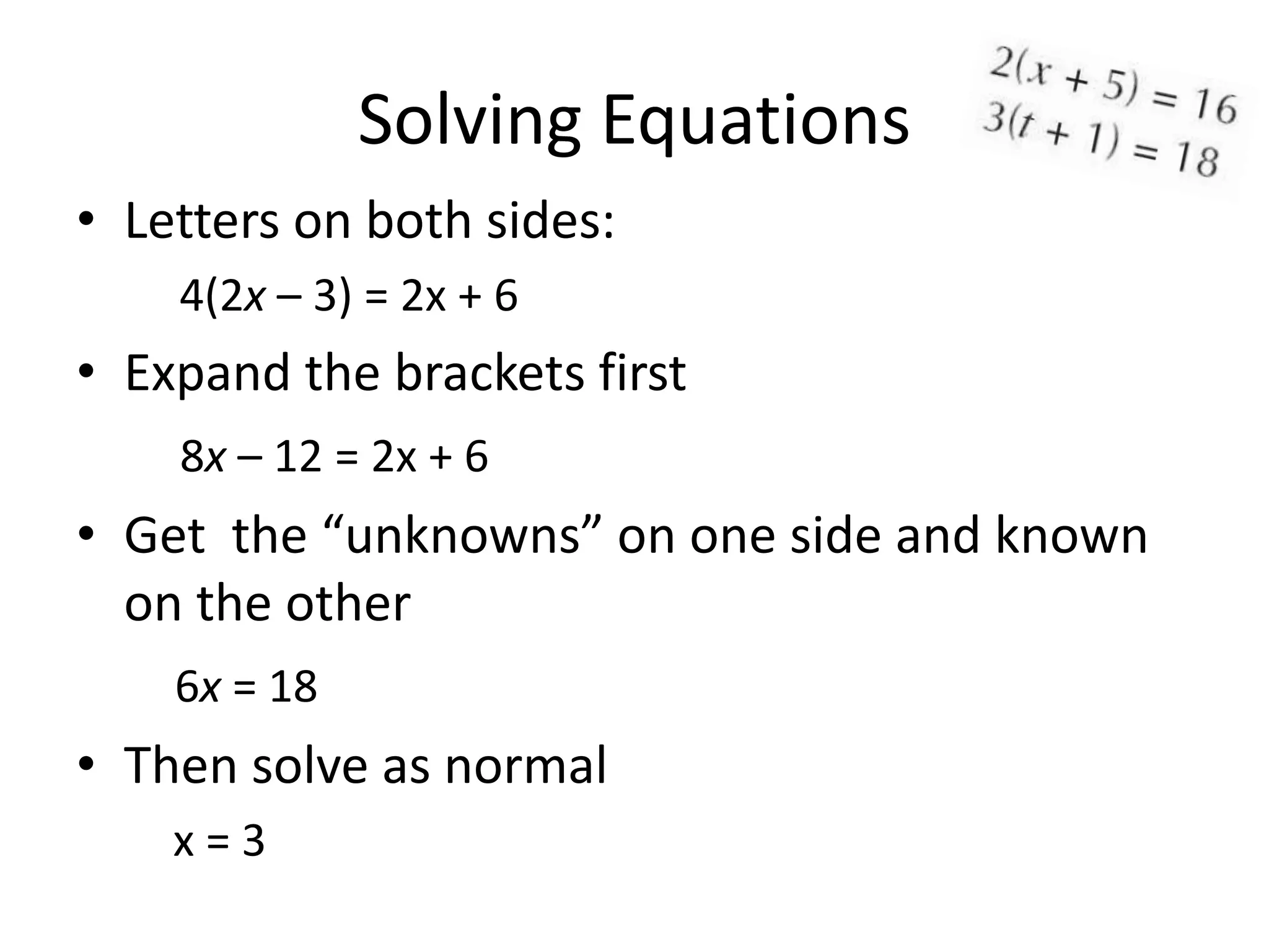 Solving equations | PPTX