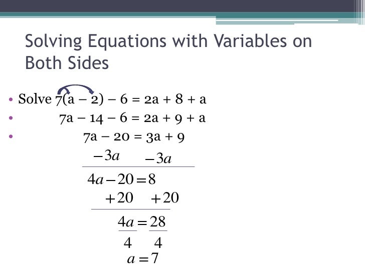 Solving equations with variables on both sides & translating words in…